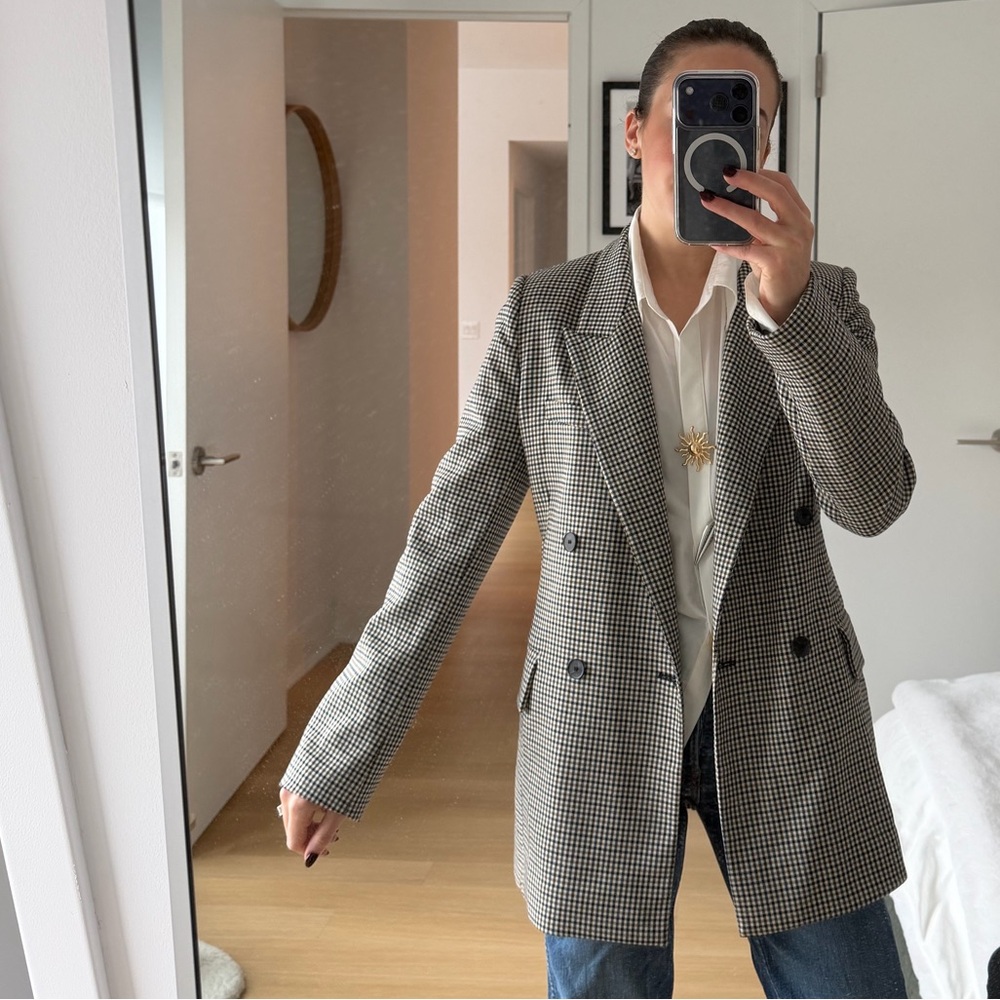 Zara Houndstooth Women's Blazer